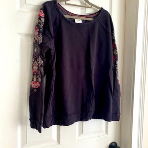 Knox rose grey embroidered sweatshirt